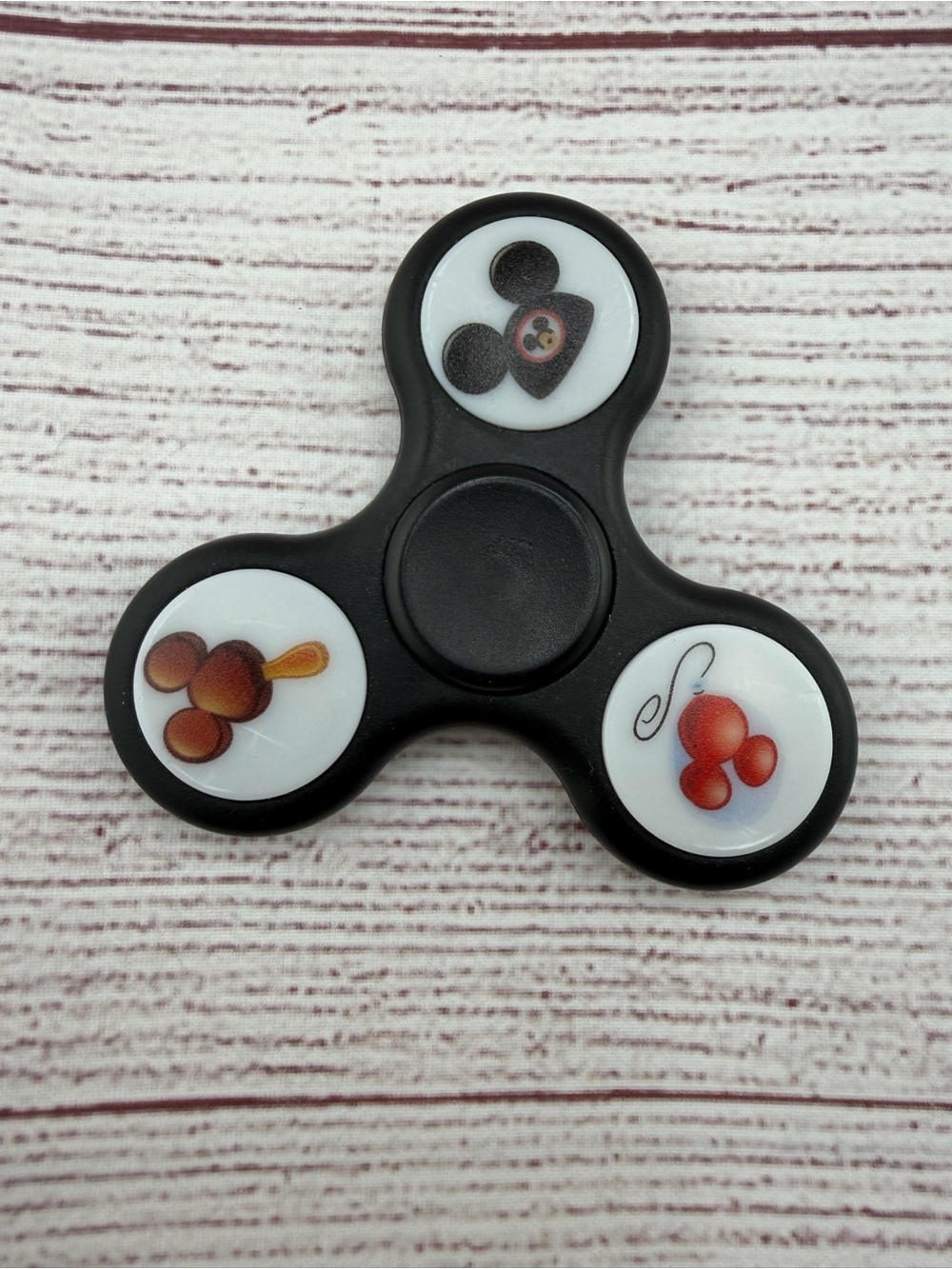 Black Mickey Ear Fidget Spinner with Character Discs